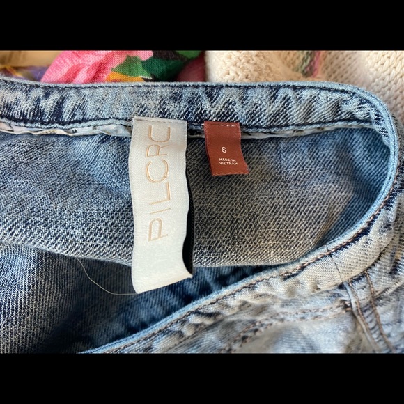 Anthropologie Pilcro Letterpress Denim Top - Picture 3 of 7